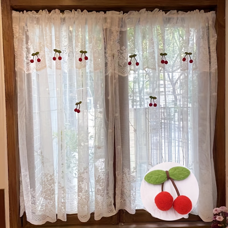 2x Media cortina para baño cocina en ventana nivel, Plaid varilla bolsillo  Pub rústico media cortina ventana cenefa cortina Macarena Cortina de nivel  de ventana