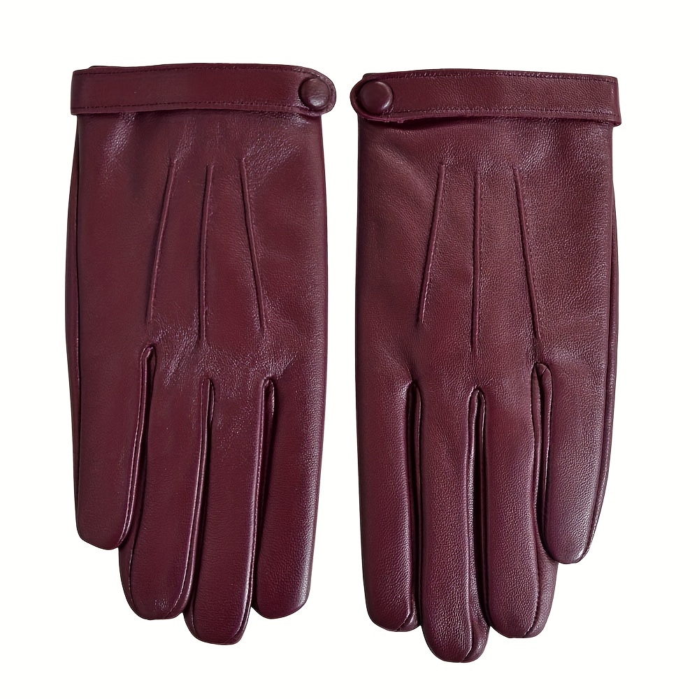 Guantes Invierno Guantes Conducción Pantalla Táctil Piel - Temu