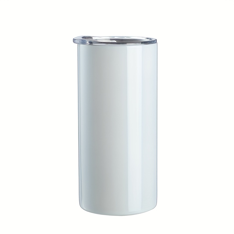 Sublimation Blank Straight Tumbler With Plastic Straw Double - Temu