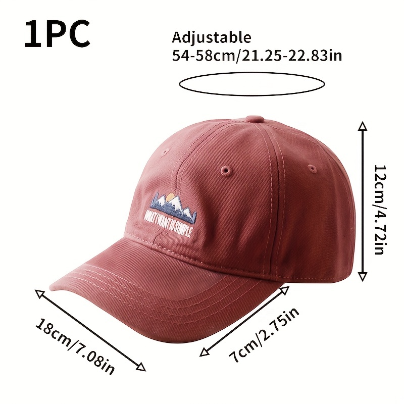 1pc Baseball Cap Women Embroidery New Outdoor Sun Hat Korean Style