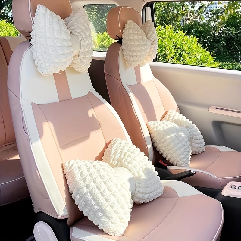 Car Seat Cushion Plush Car Seat Cushion Back Throw Pillow - Temu