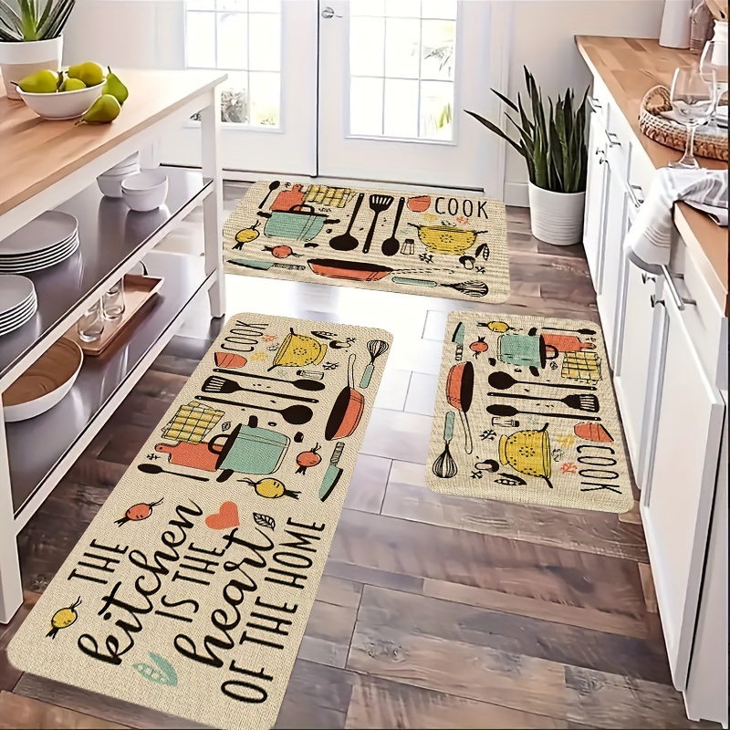 Kitchen Decor Area Rug Kitchen Non slip Carpet Cartoon Chef - Temu