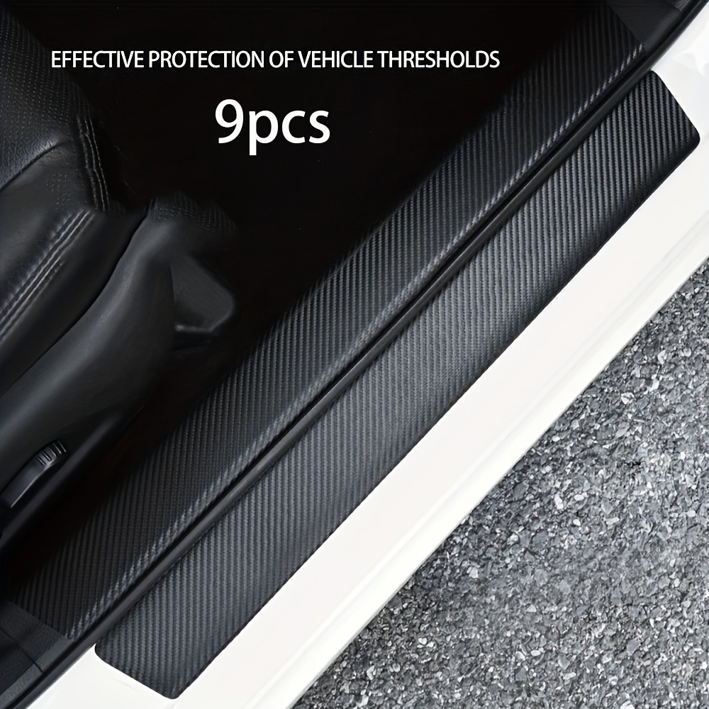 4pcs Carbon Fiber Auto Einstiegsleisten Dekorative Aufkleber - Temu Germany