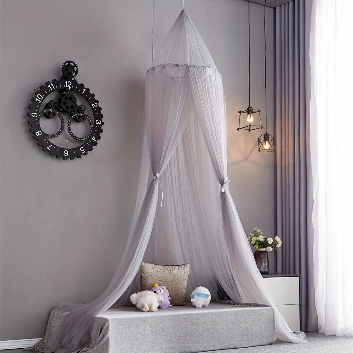Bed Canopy Bedroom Dome Hanging Mosquito Net Bed Curtain - Temu