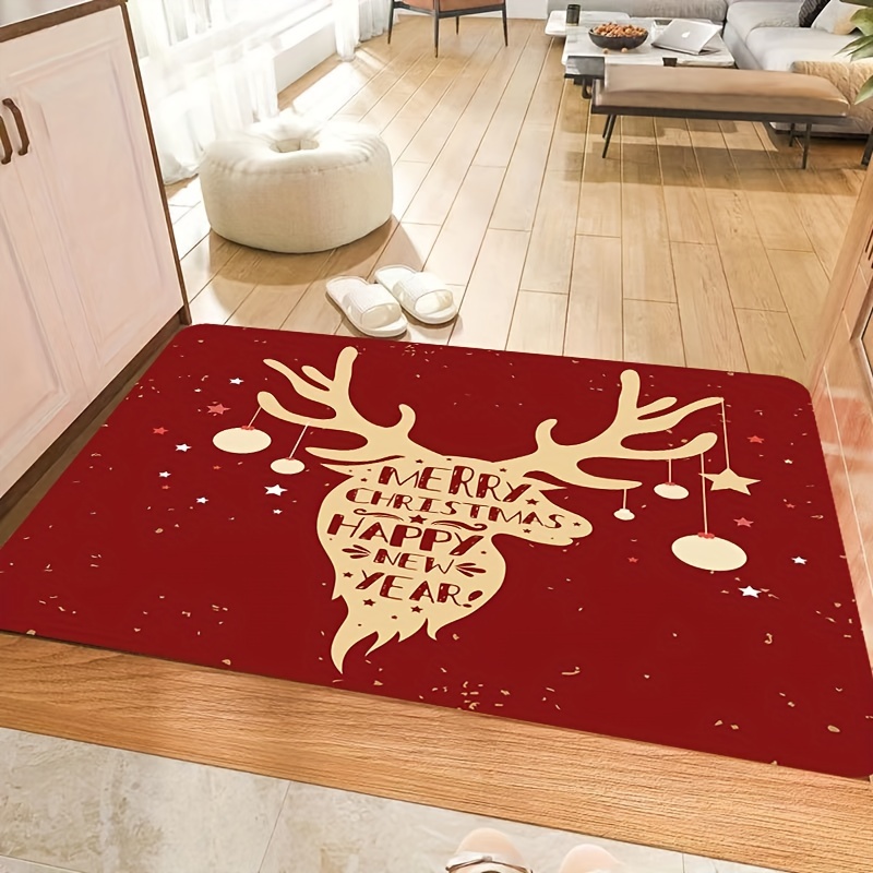 Christmas Element Diatom Mud Door Mat Non slip Waterproof - Temu