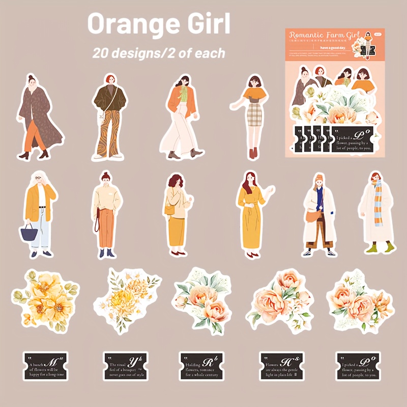 Aesthetic Girl Stickers, Unique Designs