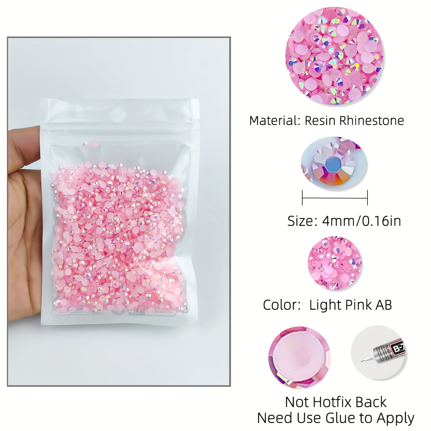 Light Pink Resin Rhinestones – My Glitter Fix