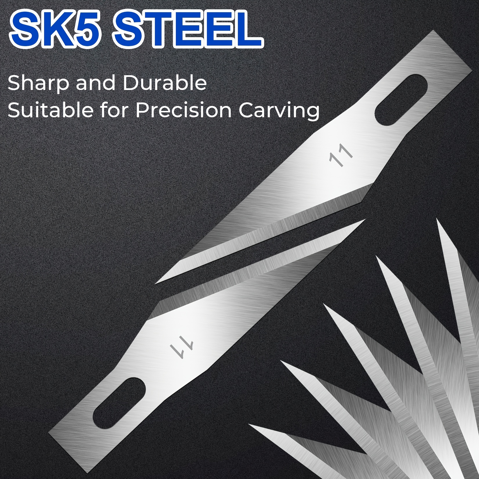 5 Exacto Knife Blades #11 Carbon Steel For Hobby Craft Refill Art Free Ship  USA