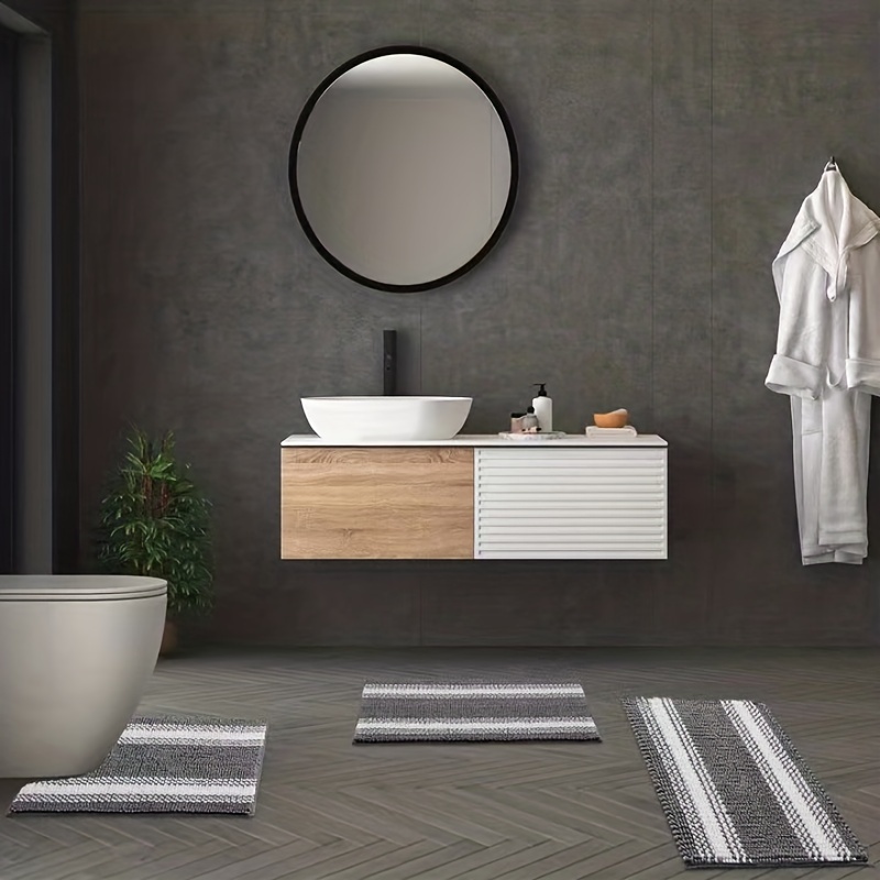 Chenille Bathroom Rug Bath Mat Non Slip Absorbent And Soft - Temu