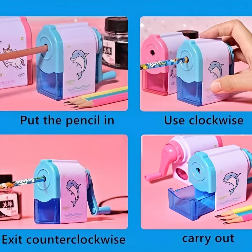 Pencil Sharpening Machine,pink Pencil Sharpener Hand Crank Manual