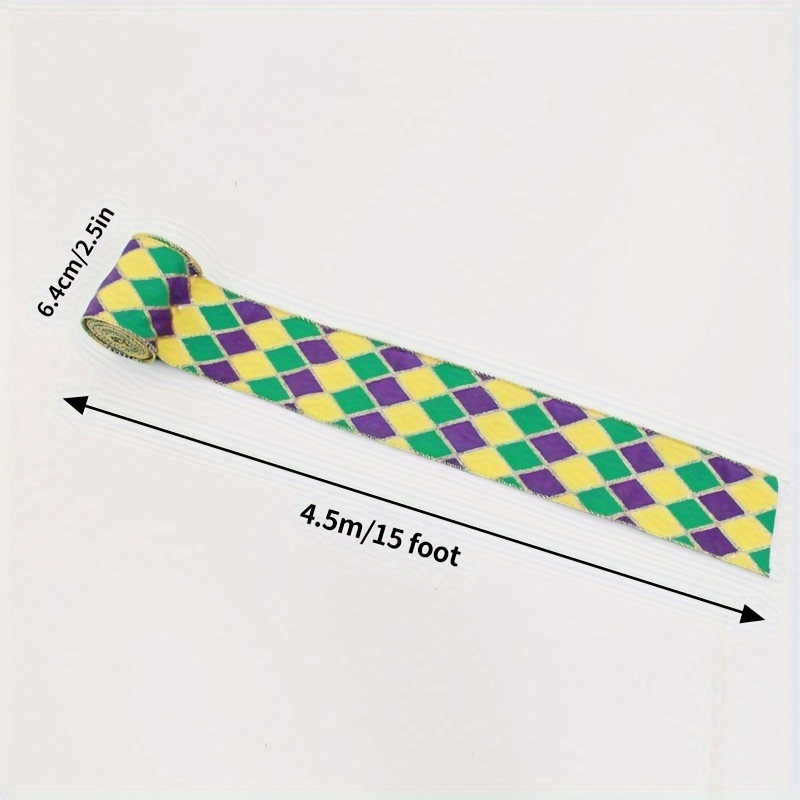 19 Metallic Mardi Gras Striped Fabric Roll (5 Yards)