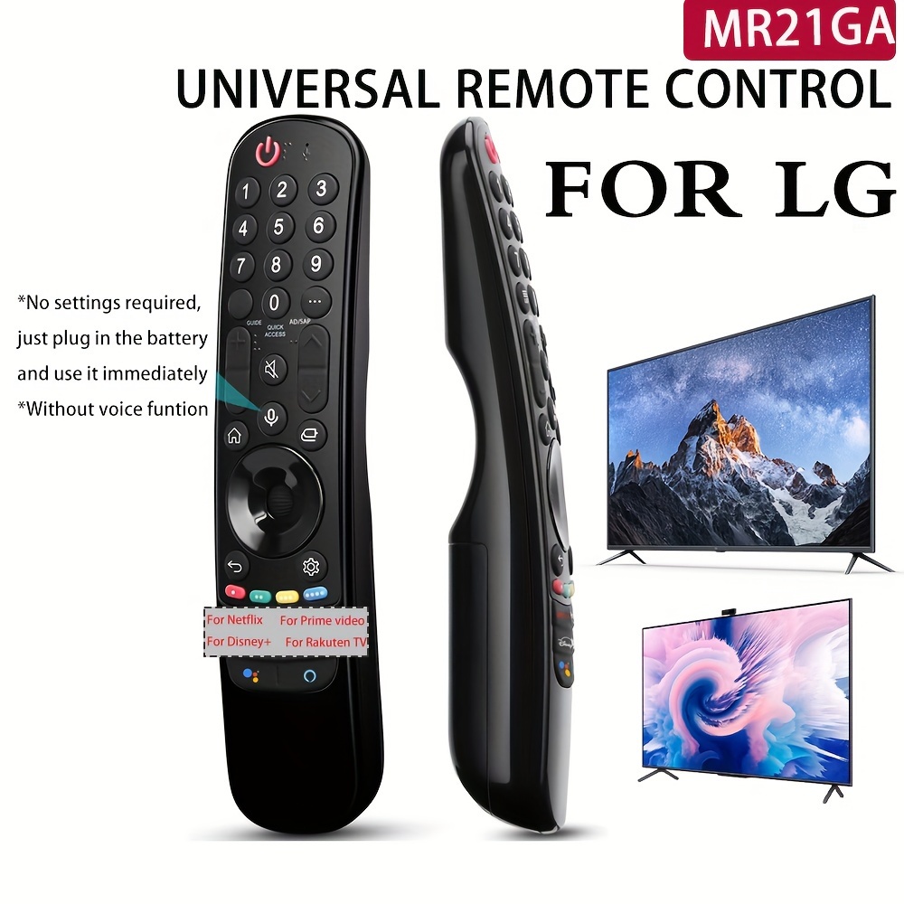  Control remoto universal LG TV para LG Smart TV MR21GA MR20GA  MR19BA MR18BA AKB75855501/2/3 Soporte Web OS con puntero, voz y ratón,  teclas rápidas Netflix y Prime Video, función de voz