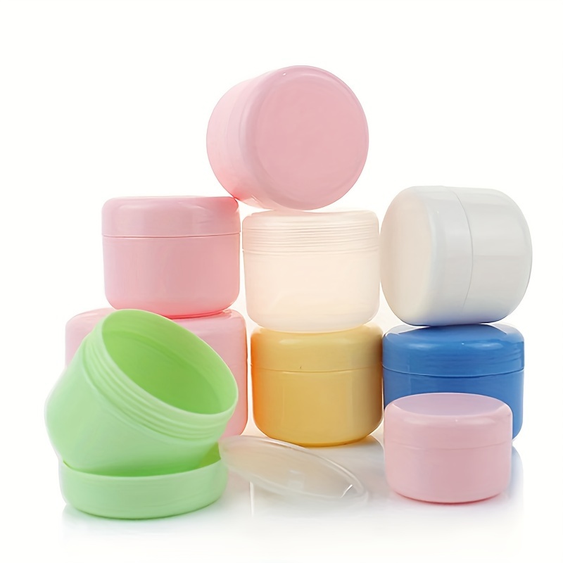 

10pcs 50g Plastic Empty Makeup Jars Pot Travel Face Cream Lotion Cosmetic Container Refillable Bottles Body Cream Jars
