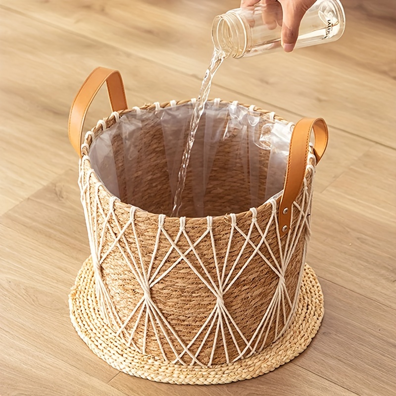 Bunblic Bamboo Flower Basket Planter Vase Organizer Country Farmhouse Belly Basket Fish Creel Basket For Living Room Table Centerpiece Wedding Home 18