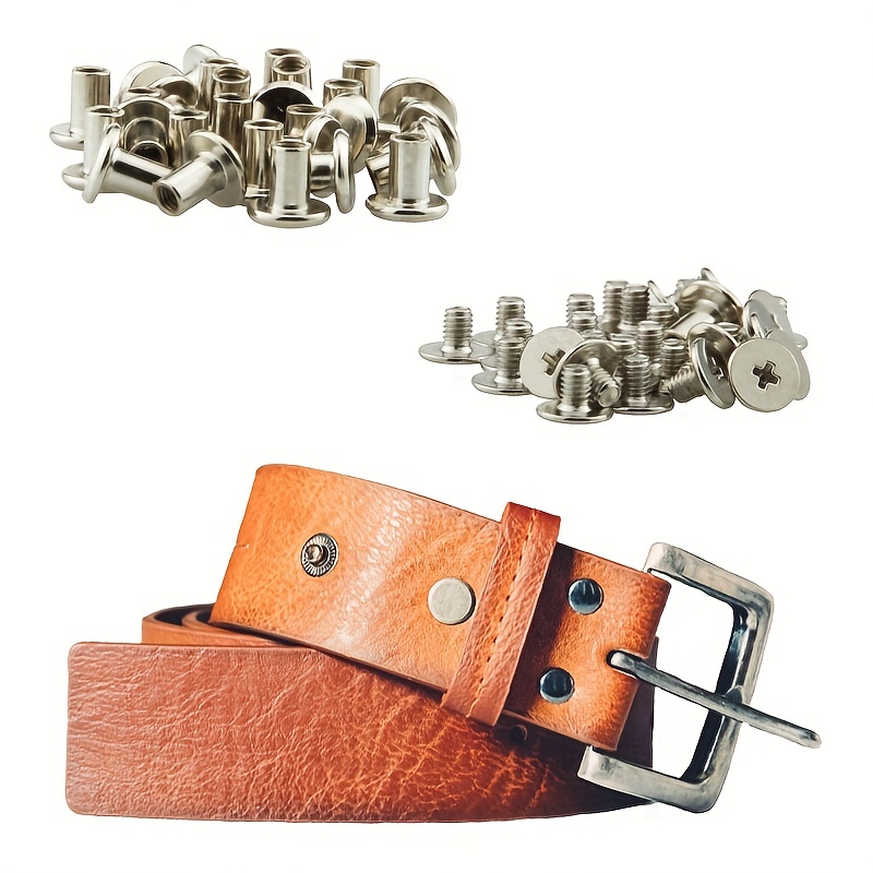 10 Vis de reliure rivets 4-10mm pour à vis en cuir rivets de ceinture de  livre