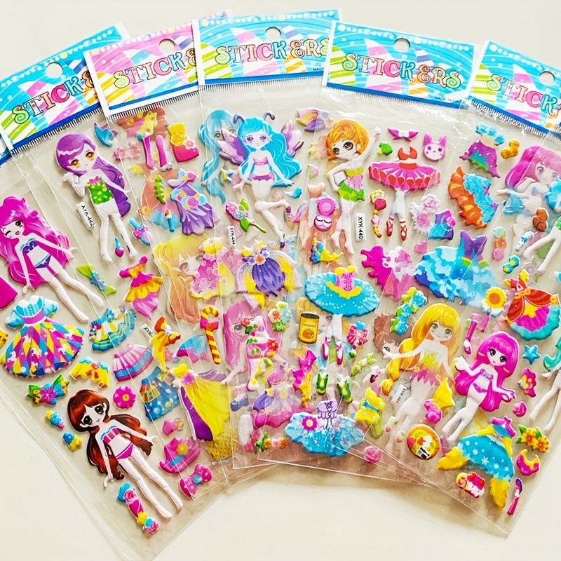 50/100Pcs INS Cute Kawaii Cartoon Princess Crown Stickers PVC Waterproof  Stickers Decals For Kids Boys Girls Toys Gifts - AliExpress