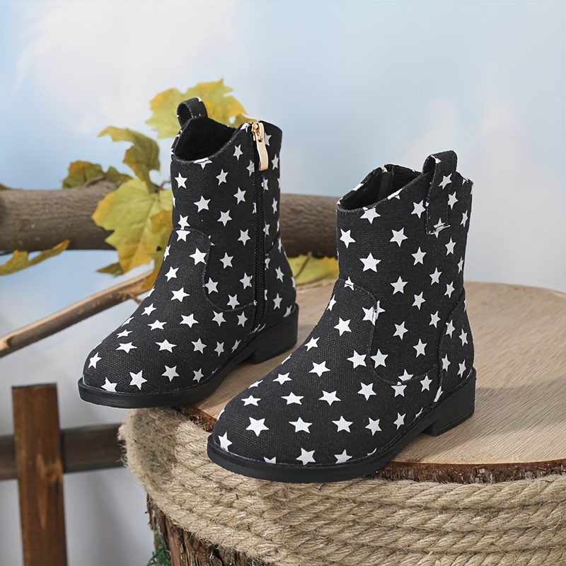 Black ankle hotsell boots with stars