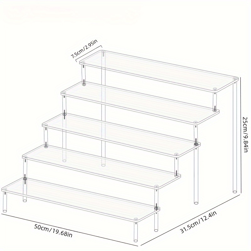 Acrylic Display Stand, 2/3/5 Layer Transparent Perfume Display Holder