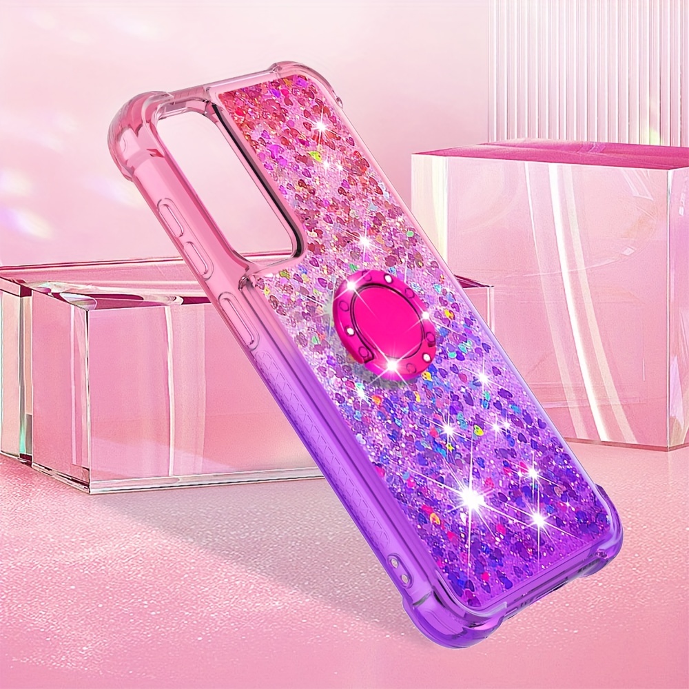 Built in Flowable Glitter Liquid Sturdy Case Fashion - Temu