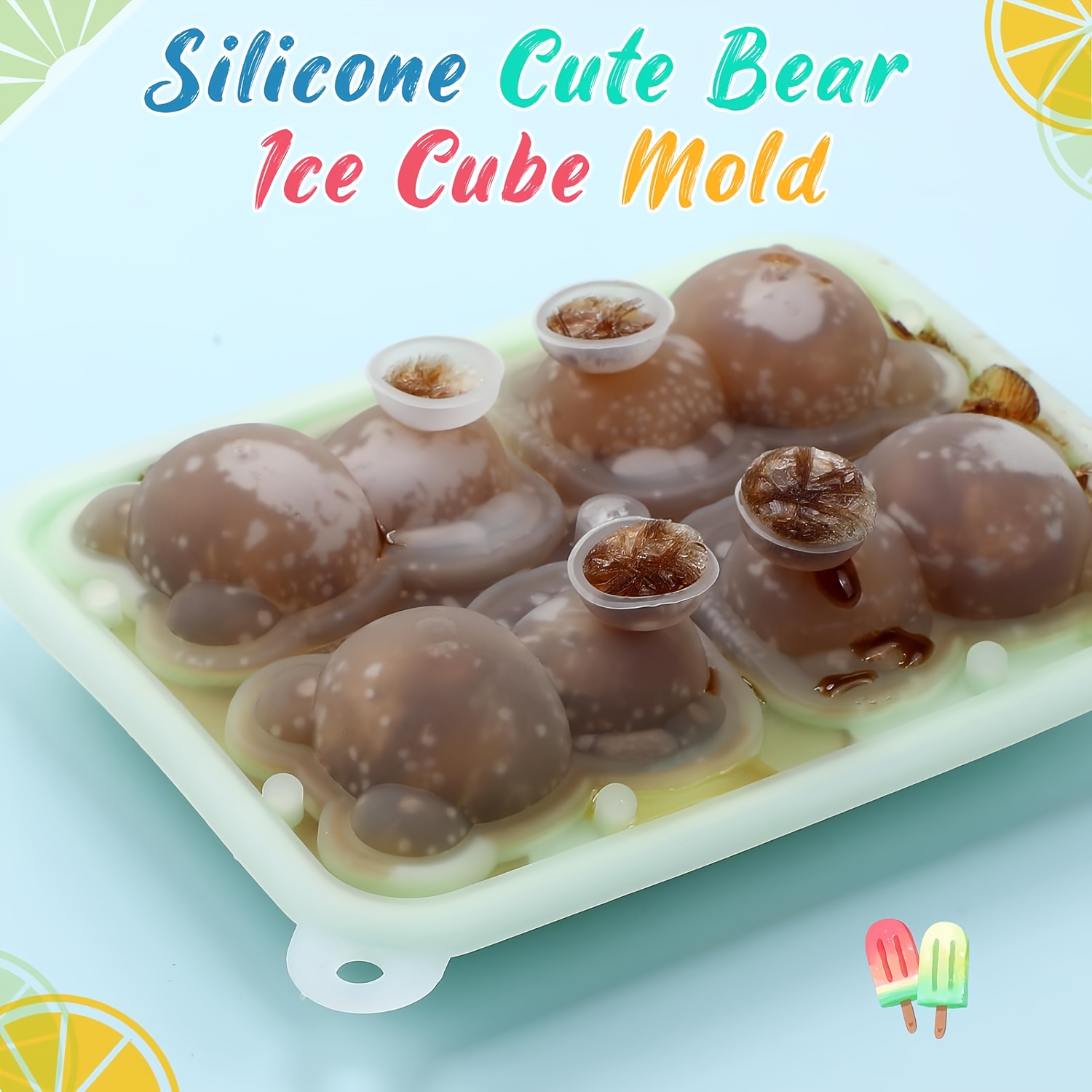 Bear Ice Cube Molds, Ice Cube Molds Can Be Used For A Variety Of Drinks,  Coffee, Whiskey, Cocktails, Bourbon And Homemade Juice, Reusable Silicone  Molds Can Be Used For Candy Chocolate Soap