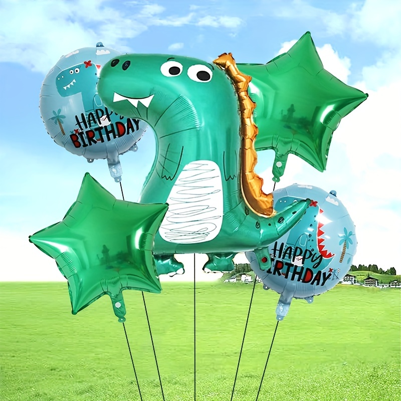Tyrannosaurus Rex Triceratops Dinosaur Balloons Dinosaur Party Supplies,  Kids Dinosaur Theme Party Mylar Foil Balloon Jungle Balloons for Birthday  Baby Shower Jungle Theme Party Supplies 