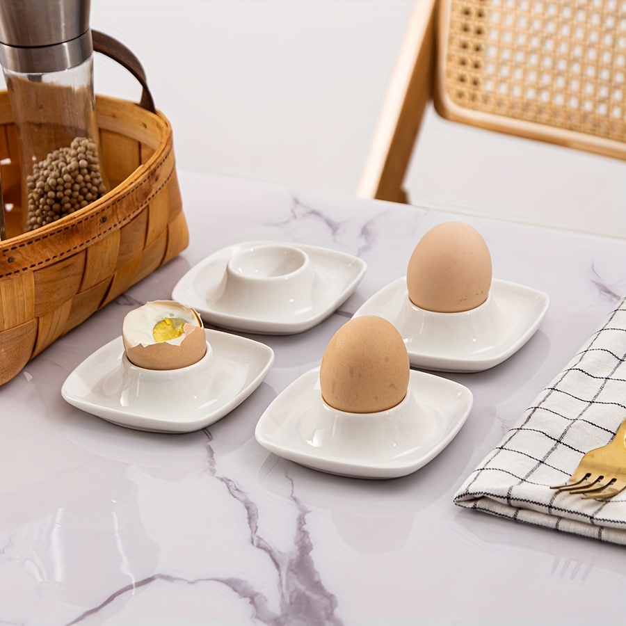 Soft Boiled Egg Holder, Ceramic Egg Cup Set