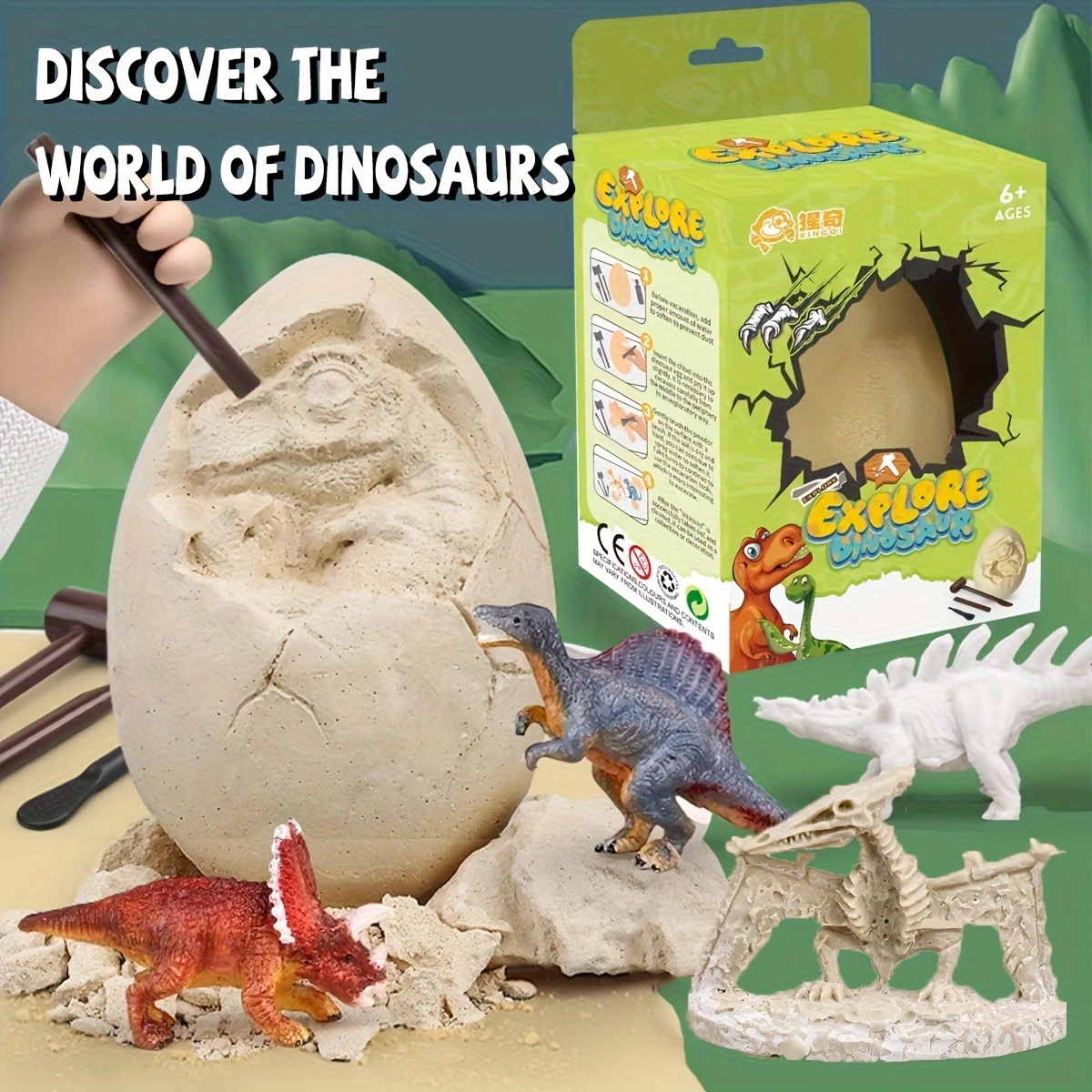 TOEY PLAY 12PCS Dinosaure Figurine Jouets pour Enfants 3 4 5 6 Ans, Gros  Dinosaures Ensemble de Jeu avec Arbres, Réaliste T-Rex, Triceratops,  Velociraptor, Éducatifs Cadeaux pour Garçon Fille : : Jouets