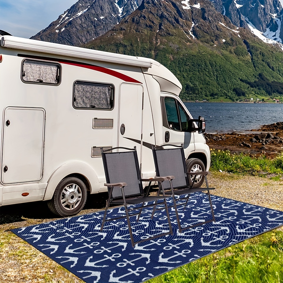 HUGEAR Alfombras para exteriores, gran alfombra impermeable para  exteriores, reversible, portátil, de plástico, para exteriores, caravana,  camping