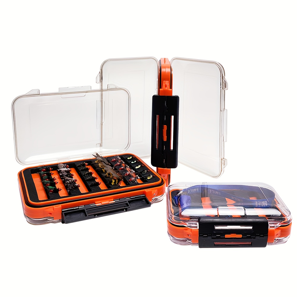 Portable Waterproof Fishing Accessories Box Double Sided Fly - Temu Canada