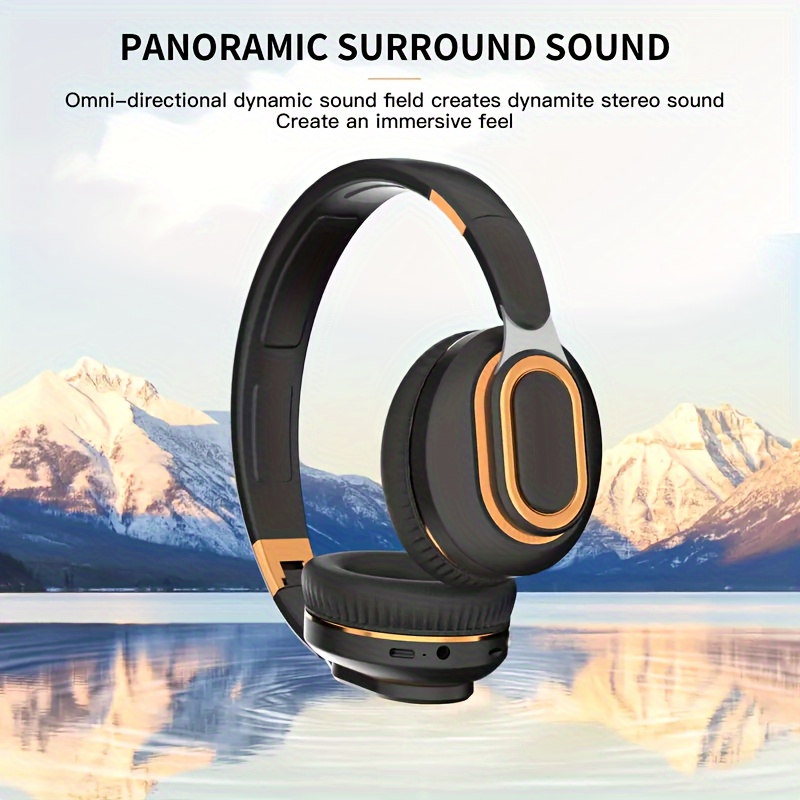 H7 Wireless Headphones Head mounted Wireless New Card Folding Heavy Bass Type c Game Sports Headphones