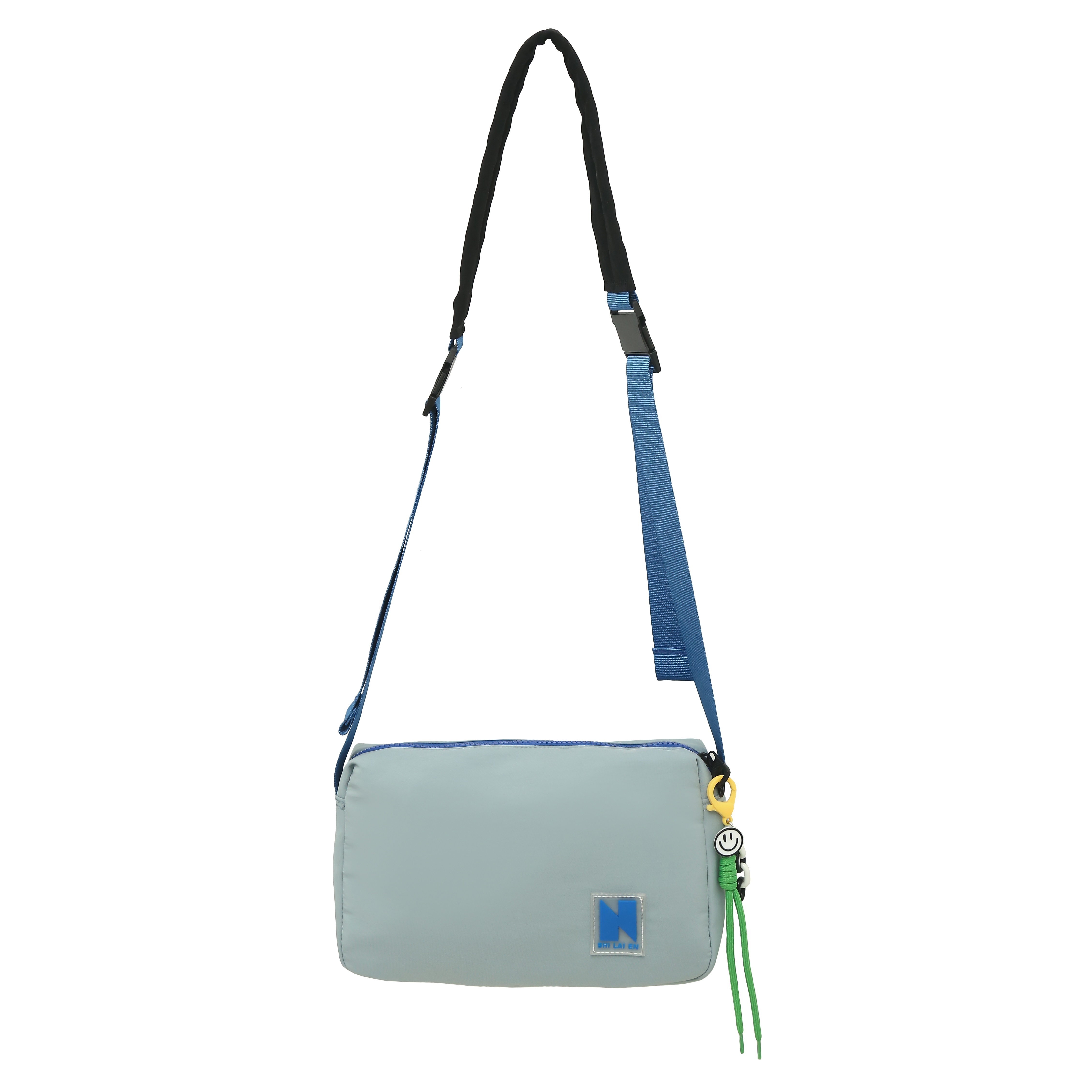 Nylon Square Crossbody Bag, Solid Color Pillow Shoulder Bag