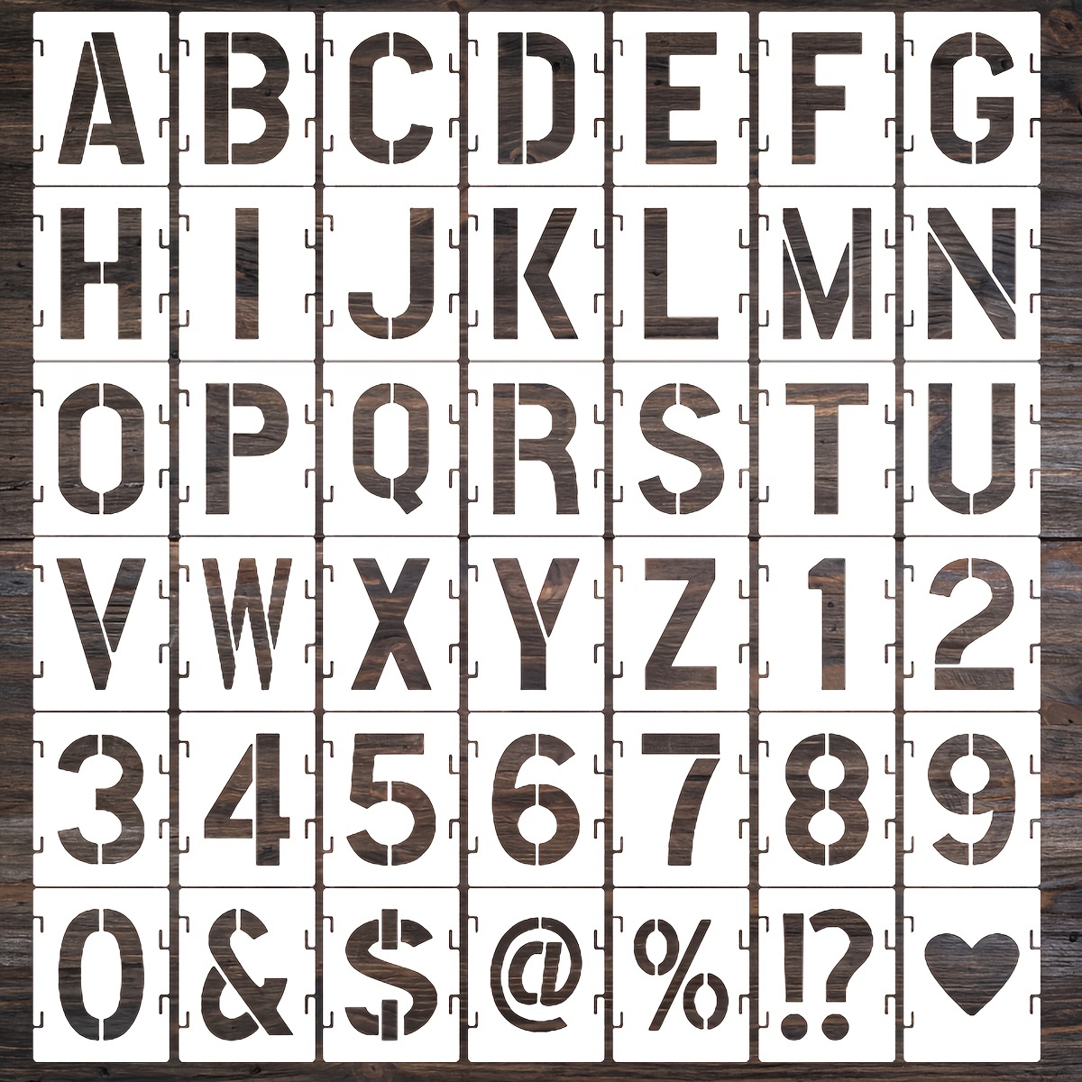 3 Inch Alphabet Letter Stencils for Painting - 42 Pack Letter and Number  Stencil Templates with Signs for Painting on Wood Reusable Letters and Numbers  Stencils for Chalkboard Wood Signs & Wall Art