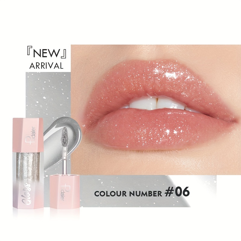 Image of Long-lasting Moisturizing Glitter Lip Gloss - Waterproof Liquid Lipstick With -like Shine, Perfect For Mother's Day Gift - And Hydrating Finish
