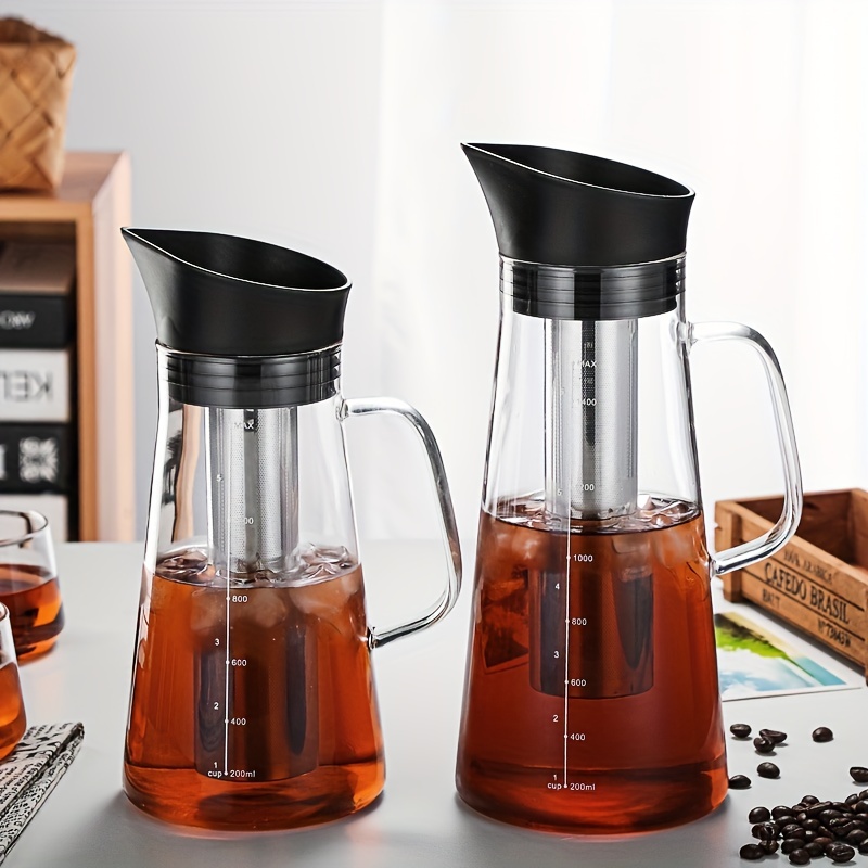 Kitchen Cold Tea Brewing Coffee Maker Cold Tea Brewing Pitcher Bottle  Coffee Kettle Brewer Milk Carafe for Camping Home - AliExpress