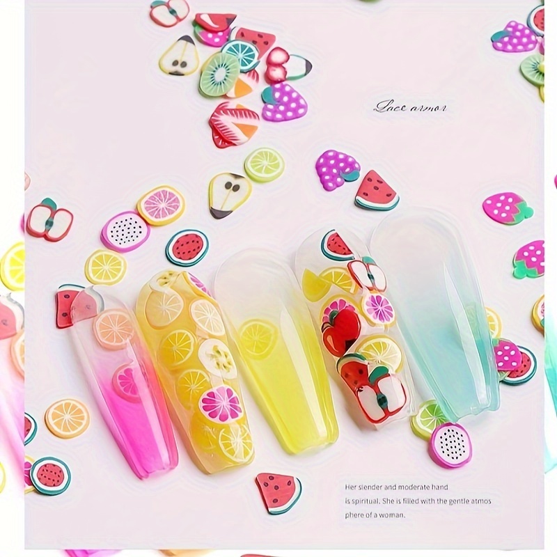 Lip Nail Art Flakes heart Letter Slime Charms Fimo Charms 3d - Temu