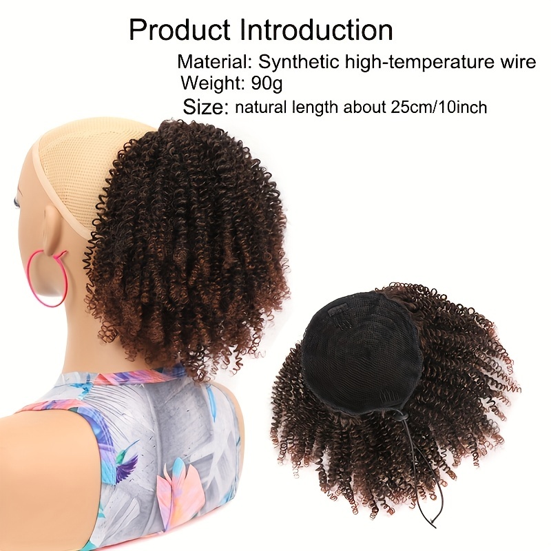 Soft And Stylish Kinky Curly Drawstring Ponytail Hair Extensions For Women Perfect For Afro