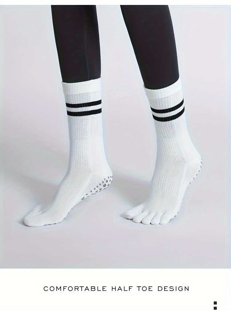 Toe Split Tube Grip Socks Non slip Thermal Socks Yoga - Temu Oman