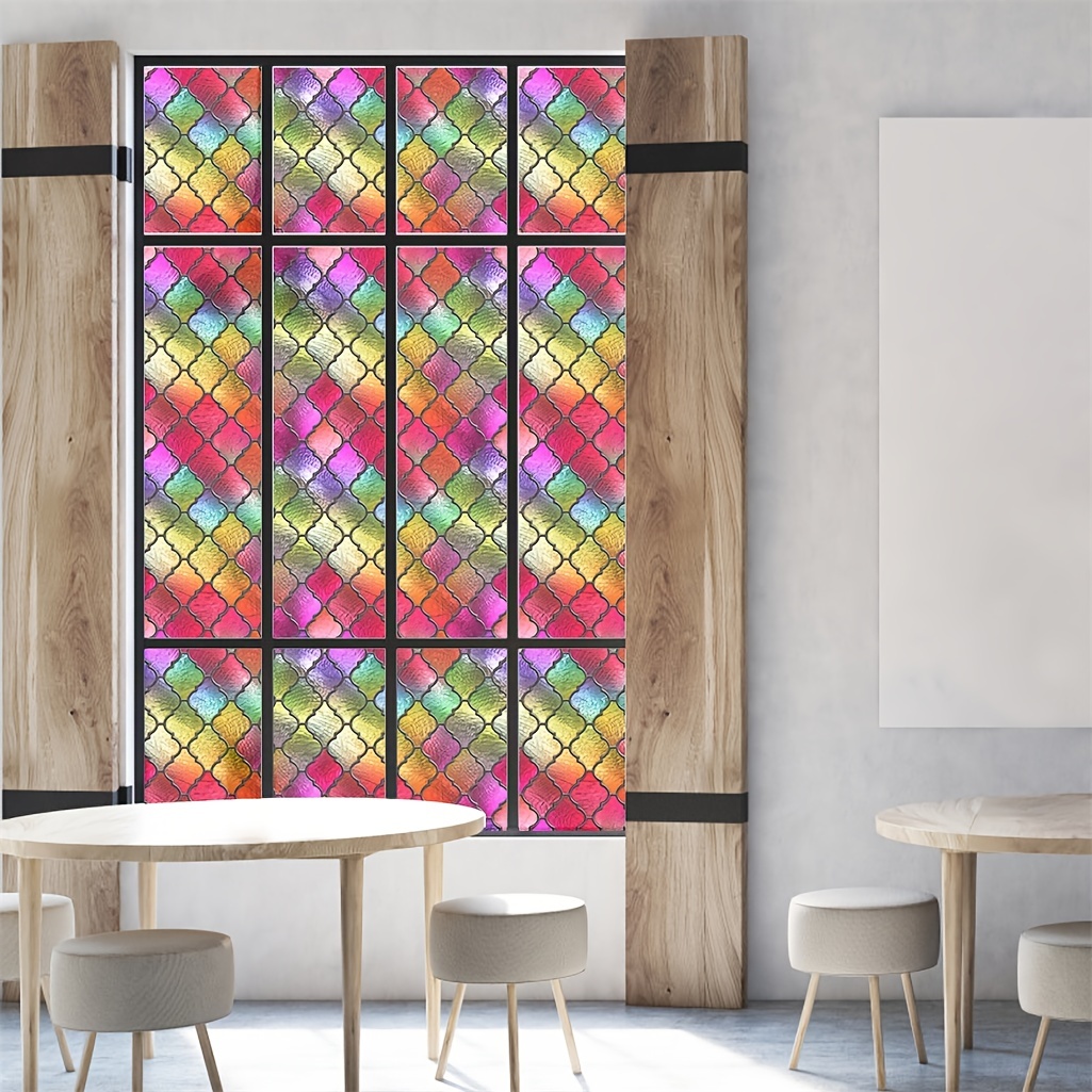 Vinilo decorativo para ventana de privacidad, colores apagados, estilo de  planta, pegatinas estáticas para ventana sin pegamento esmerilado,  cubiertas