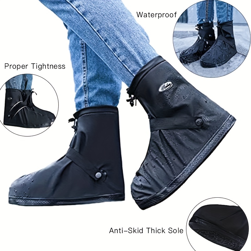 1 paire de bottes de moto couvre-chaussures imperméables à l'eau Moto Rain  Bottes Chaussures Housses antidérapantes Chaussures Moto Accessoire
