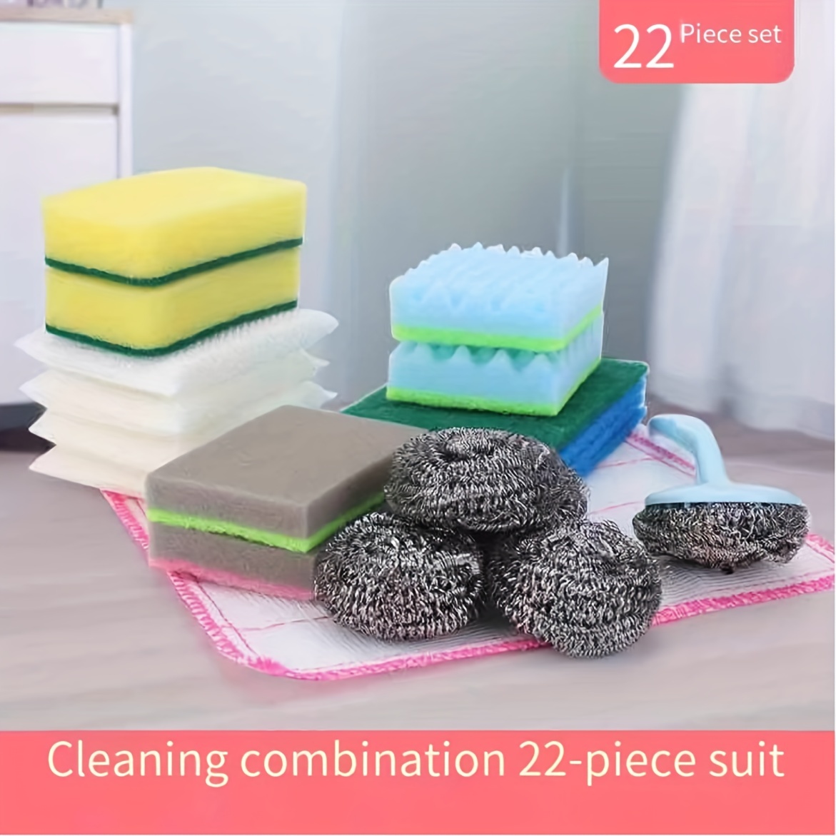 Dish Scrubbing Brush, Pot Scrubber, Microfiber Dish Cloths, Cleaning  Sponge, Cleaning Tools, Kitchen Accessories, Kitchen Gadgets, Cleaning  Stuff - Temu