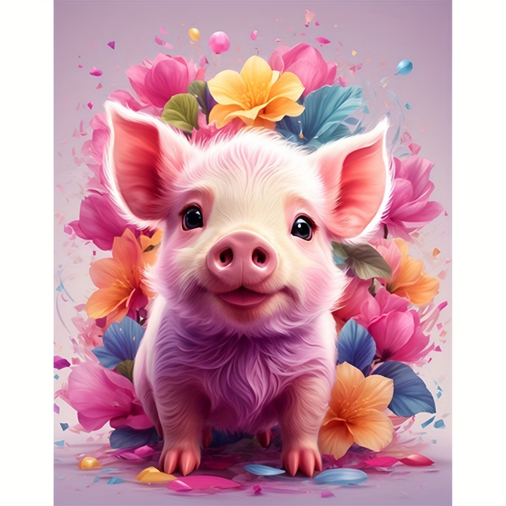 Diamond Art Beginner Pig Kit