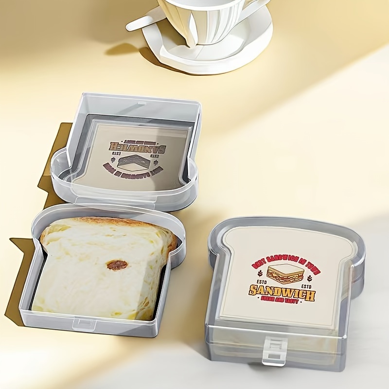 Portable Lunch Box Toast Bread Sandwich Box Bento Box - Temu