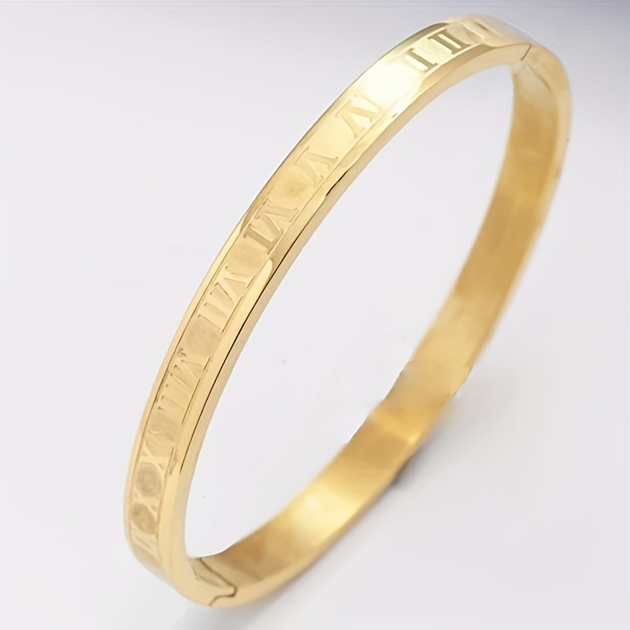 Roman Numeral Titanium Steel Bracelet Delicate Pop