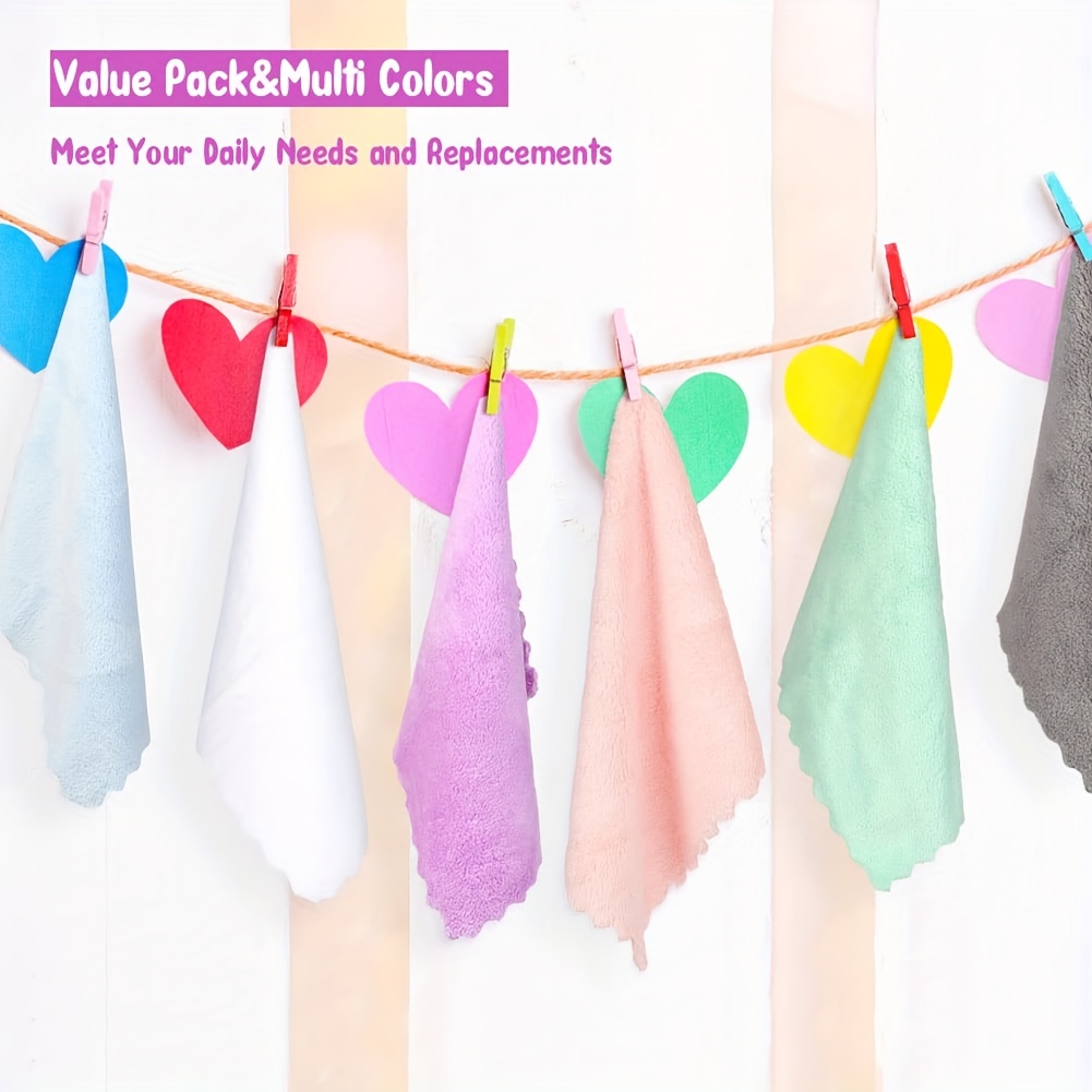 20pcs Microfiber Coral Fleece Washcloths 24.89x24.89 cm