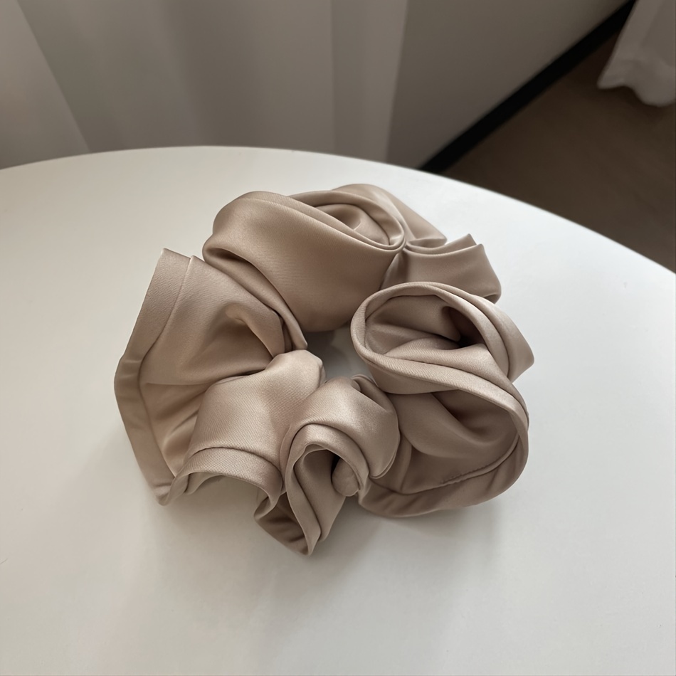 Vintage French Satin Scrunchies Silk Hair Ring