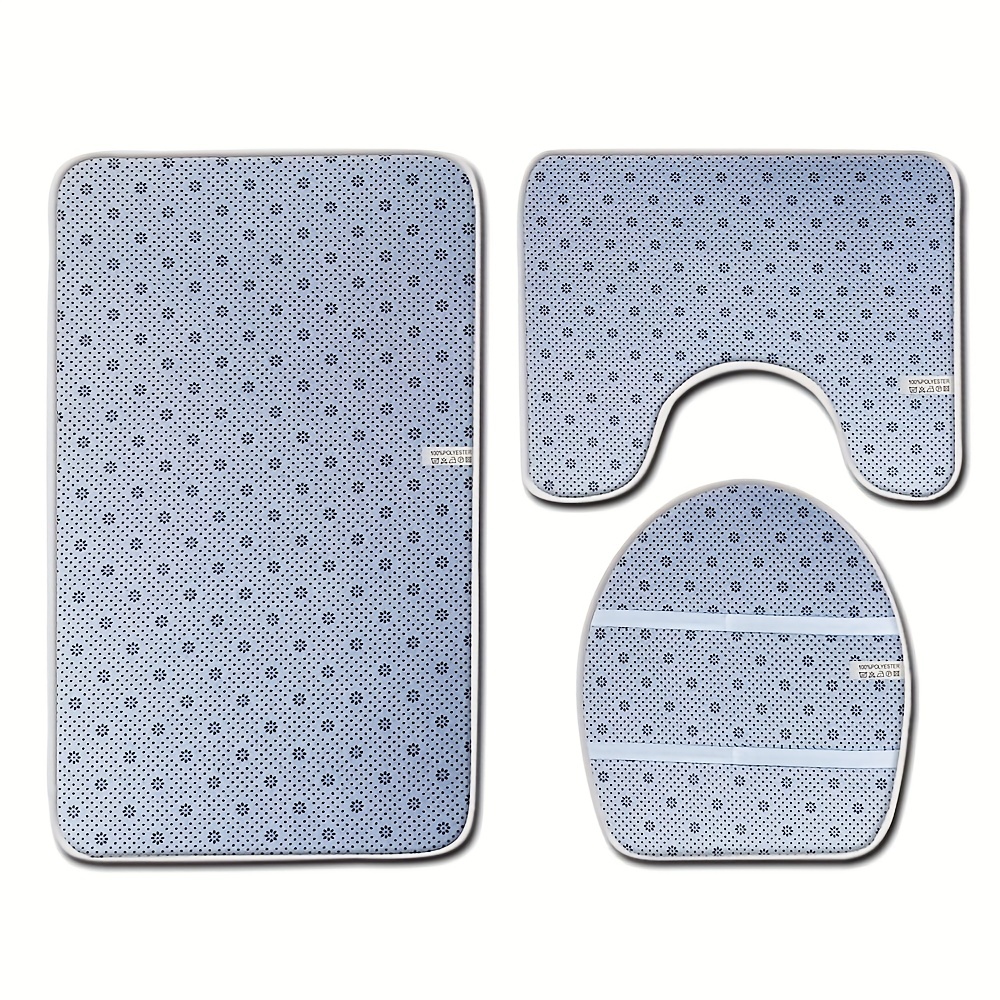 Ocean Inspired Non Slip Bathroom Mat Set Absorbent and Slip Resistant
