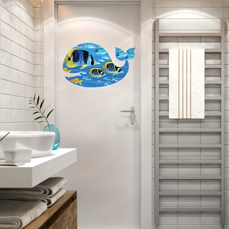 Seaweed Toilet Sticker Underwater Goldfish Bathroom Toilet - Temu