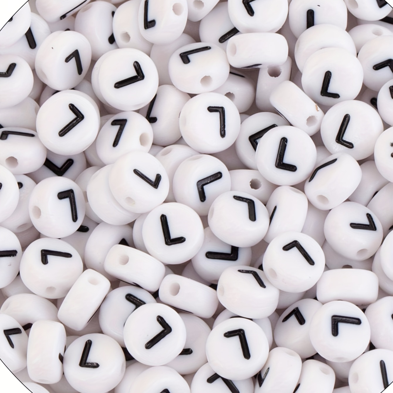 500PCS Acrylic Small White Letter Beads for Jewelry India