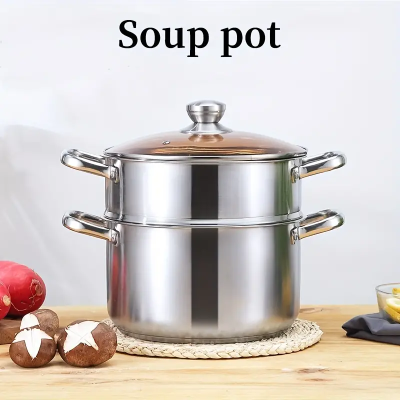 Steamer Pot, Stainless Steel Steaming And Cooking Integrated Pot