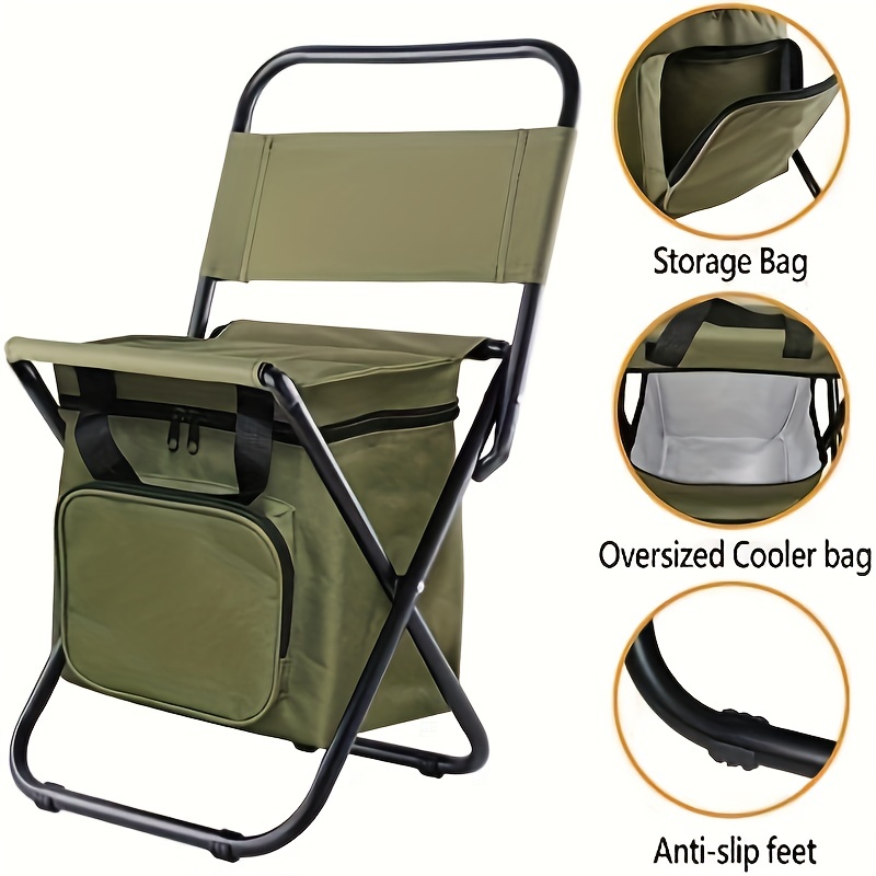 Folding Portable Seat Backpack Fishing Cooler Chair with Beach